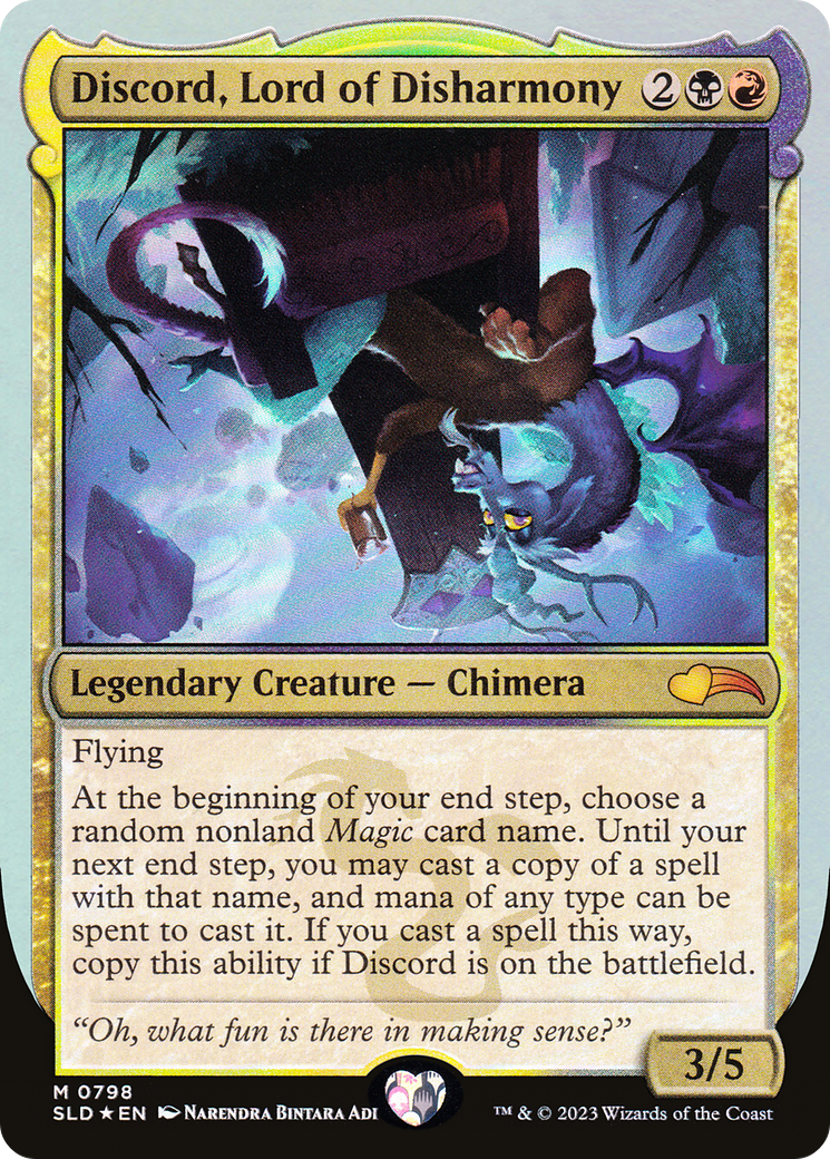 Discord, Lord of Disharmony (SLD-798) - Secret Lair Drop - Premium MTG Single from Wizards of the Coast - Just $27.26! Shop now at Game Crave Tournament Store