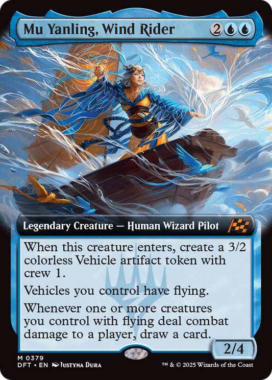 Mu Yanling, Wind Rider (Extended Art) (DFT-379) - Aetherdrift Foil - Premium MTG Single from Wizards of the Coast - Just $0.27! Shop now at Game Crave Tournament Store