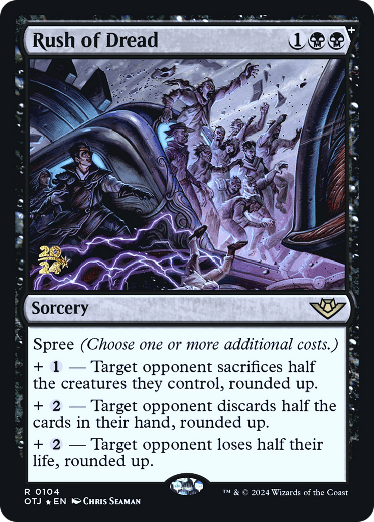 Rush of Dread (POTJ-104S) - Outlaws of Thunder Junction Promos Foil - Premium MTG Single from Wizards of the Coast - Just $1.13! Shop now at Game Crave Tournament Store