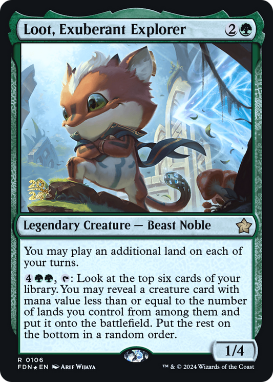 Loot, Exuberant Explorer (PRE-106S) - Foundations Promos Foil - Premium MTG Single from Wizards of the Coast - Just $1.07! Shop now at Game Crave Tournament Store
