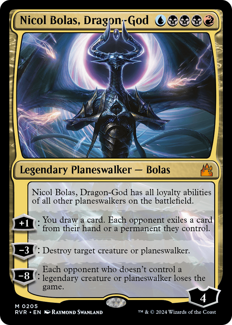 Nicol Bolas, Dragon-God (RVR-205) - Ravnica Remastered Foil - Premium MTG Single from Wizards of the Coast - Just $3.10! Shop now at Game Crave Tournament Store