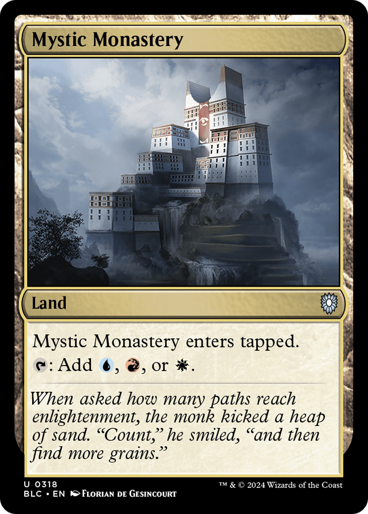 Mystic Monastery (BLC-318) - Bloomburrow Commander - Premium MTG Single from Wizards of the Coast - Just $0.25! Shop now at Game Crave Tournament Store