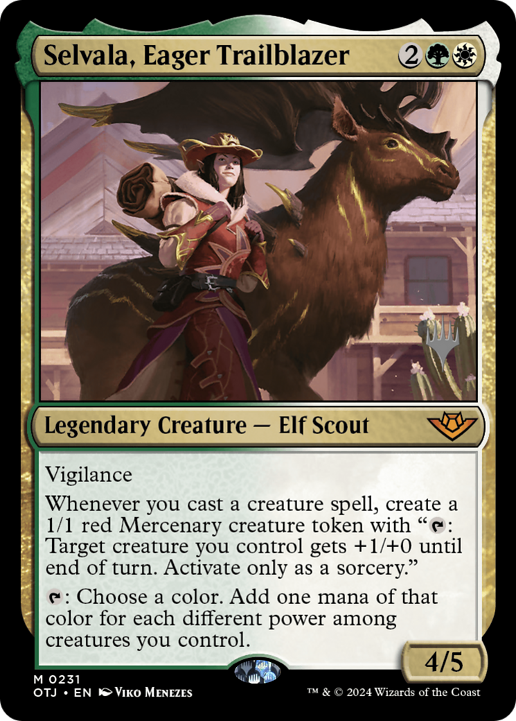 Selvala, Eager Trailblazer (POTJ-231P) - Outlaws of Thunder Junction Promos Foil - Premium MTG Single from Wizards of the Coast - Just $0.51! Shop now at Game Crave Tournament Store