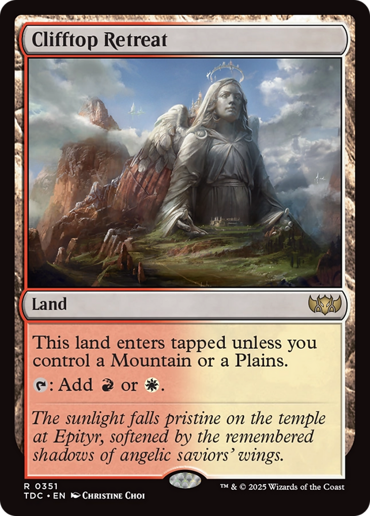 Clifftop Retreat (TDC-351) - Tarkir: Dragonstorm Commander - Premium MTG Single from Wizards of the Coast - Just $0.08! Shop now at Game Crave Tournament Store