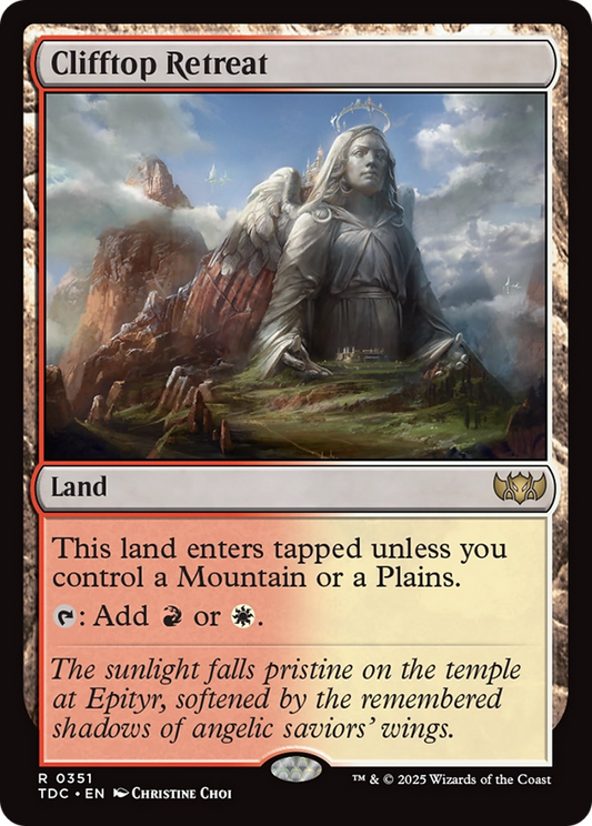 Clifftop Retreat (TDC-351) - Tarkir: Dragonstorm Commander - Premium MTG Single from Wizards of the Coast - Just $0.08! Shop now at Game Crave Tournament Store