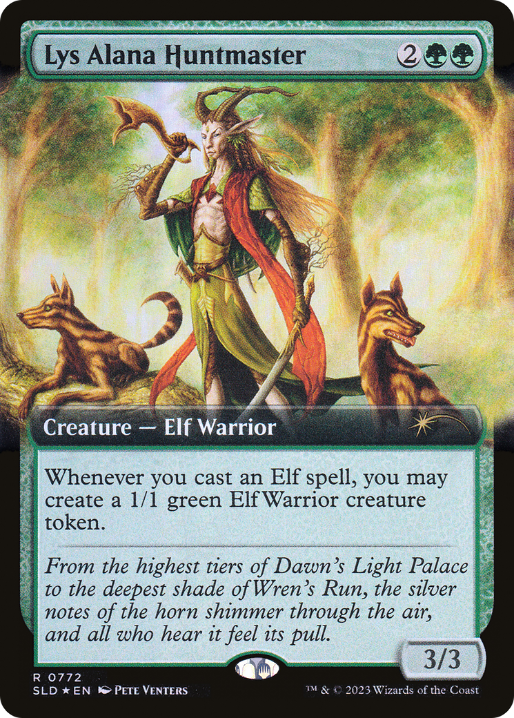 Lys Alana Huntmaster (SLD-772) - Secret Lair Drop: (Extended Art) Foil - Premium MTG Single from Wizards of the Coast - Just $3.98! Shop now at Game Crave Tournament Store