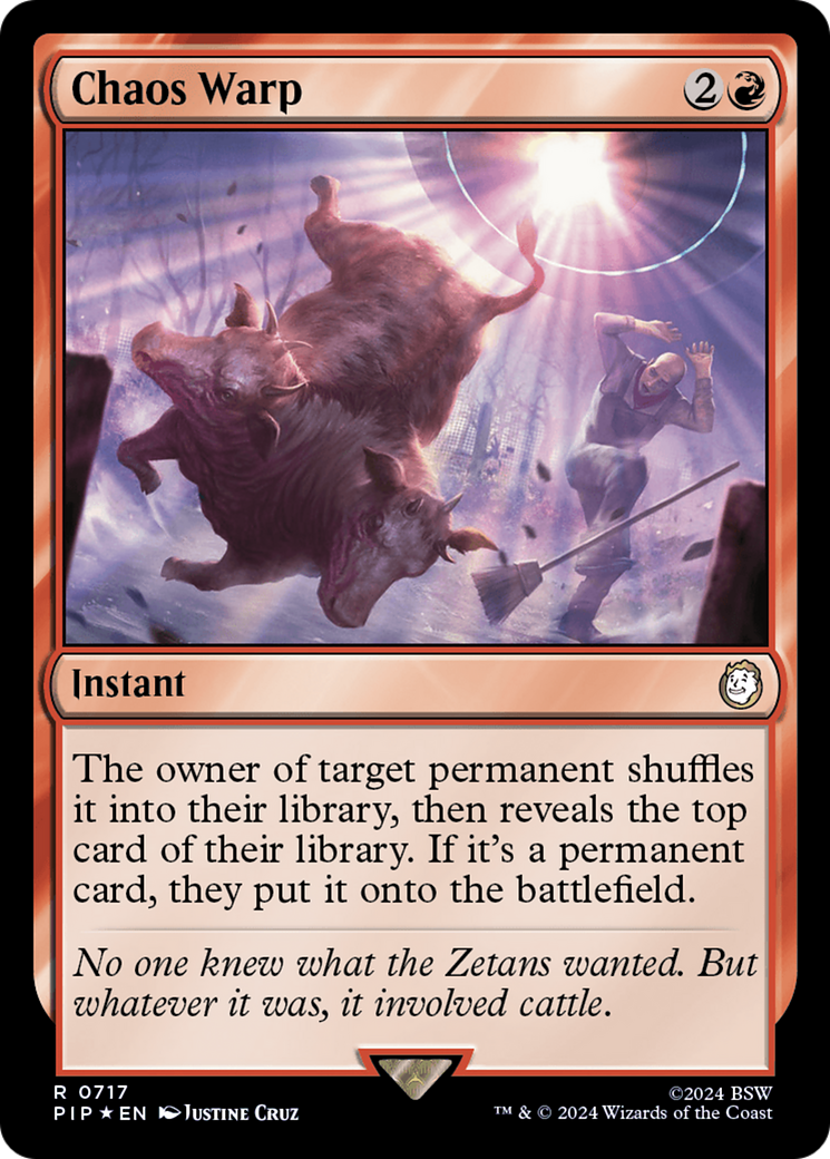 Chaos Warp (PIP-717) - Fallout - Premium MTG Single from Wizards of the Coast - Just $1.10! Shop now at Game Crave Tournament Store