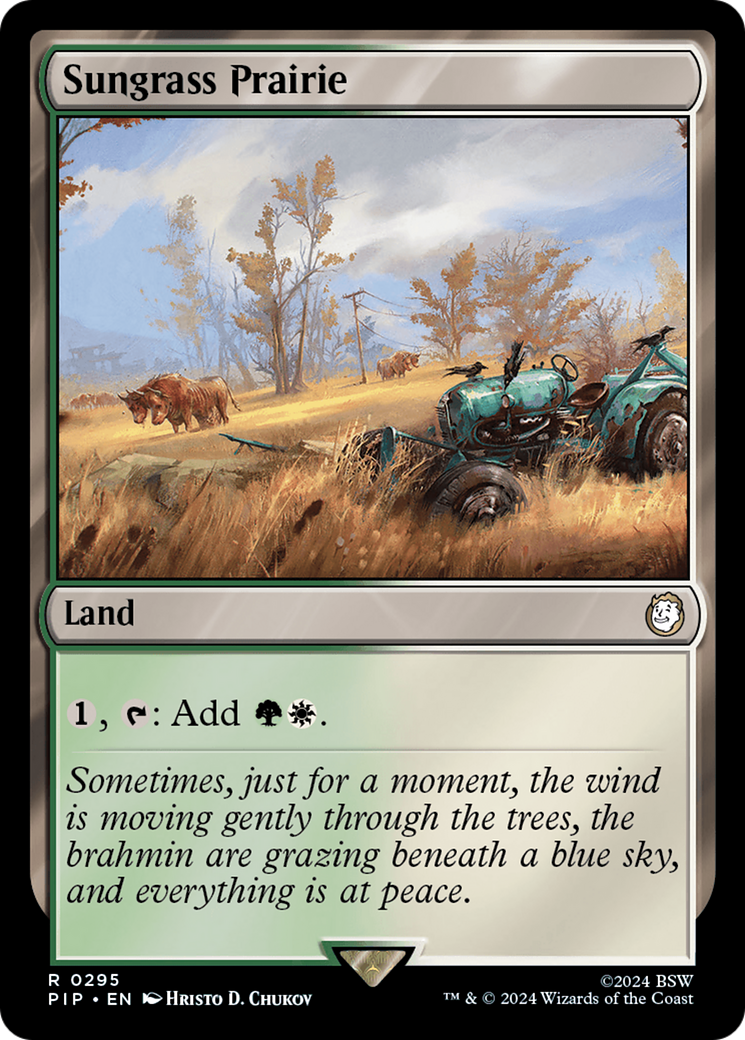Sungrass Prairie (PIP-295) - Fallout Foil - Premium MTG Single from Wizards of the Coast - Just $0.28! Shop now at Game Crave Tournament Store
