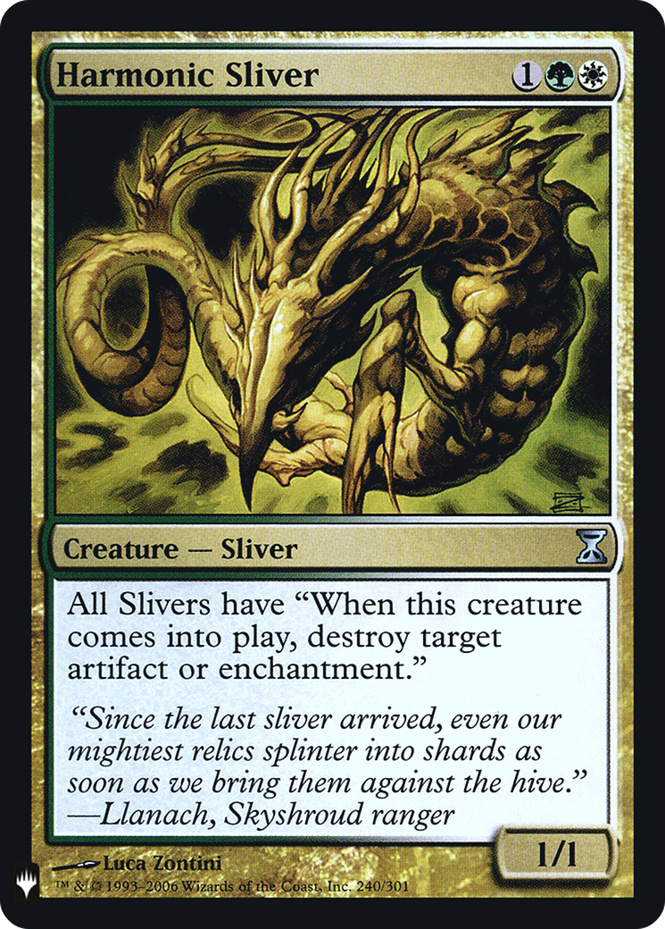 Harmonic Sliver (FMB1-086) - Mystery Booster Retail Edition Foils Foil