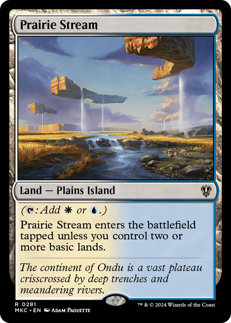 Prairie Stream (MKC-281) - Murders at Karlov Manor Commander - Premium MTG Single from Wizards of the Coast - Just $0.25! Shop now at Game Crave Tournament Store