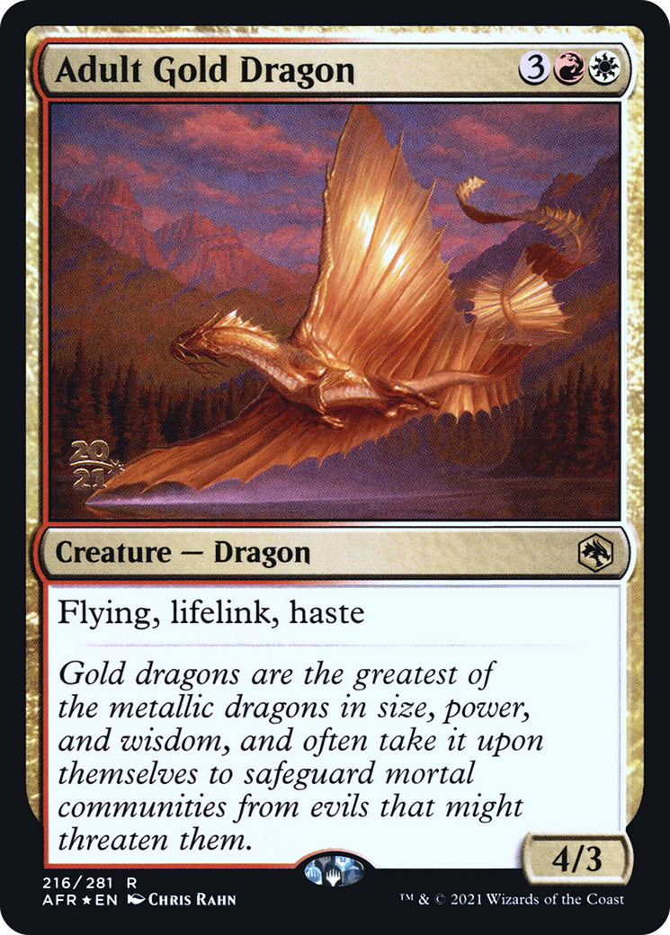 Adult Gold Dragon (PAFR-216S) - Adventures in the Forgotten Realms Promos Foil