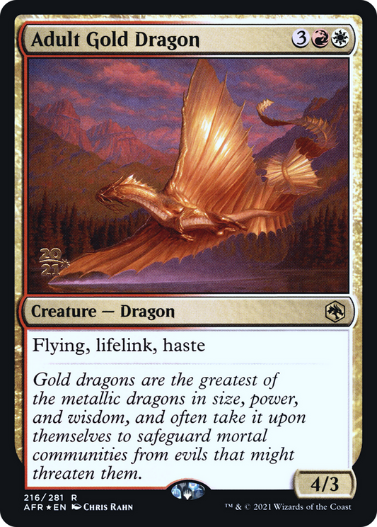 Adult Gold Dragon (PAFR-216S) - Adventures in the Forgotten Realms Promos Foil