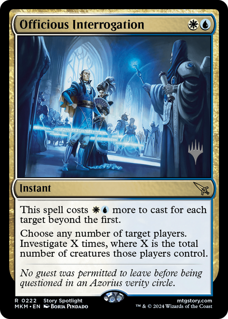 Officious Interrogation (PMKM-222P) - Murders at Karlov Manor Promos Foil - Premium MTG Single from Wizards of the Coast - Just $0.37! Shop now at Game Crave Tournament Store