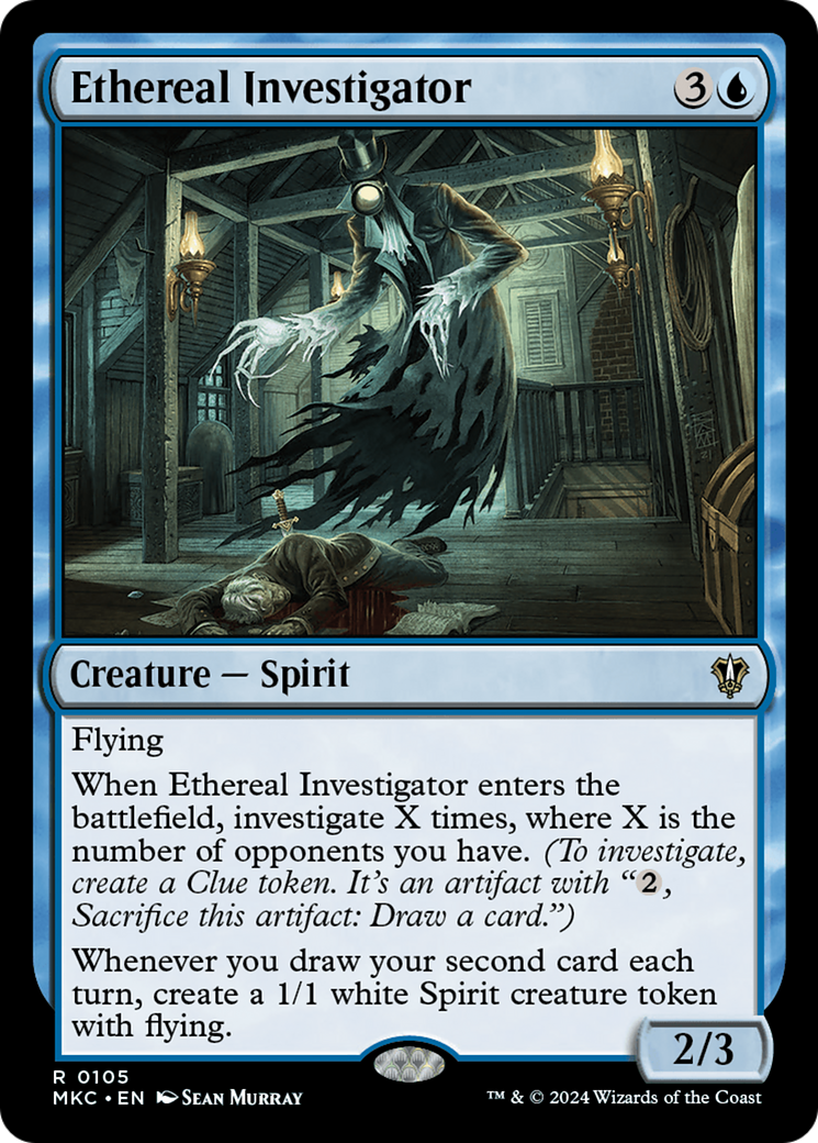 Ethereal Investigator (MKC-105) - Murders at Karlov Manor Commander - Premium MTG Single from Wizards of the Coast - Just $0.25! Shop now at Game Crave Tournament Store