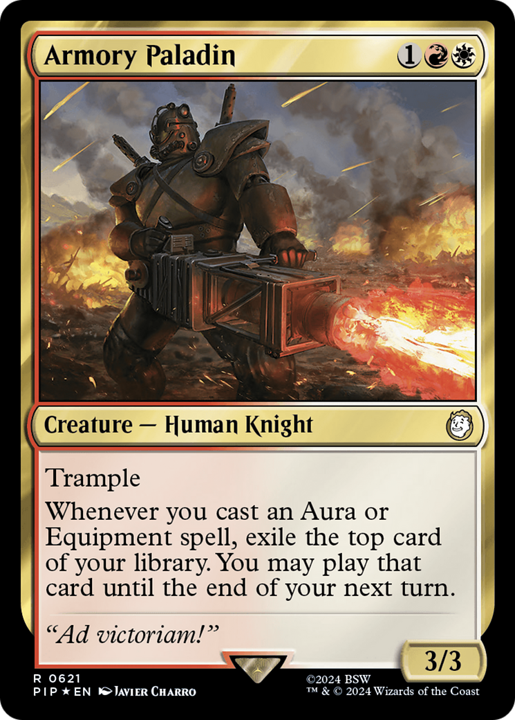 Armory Paladin (PIP-621) - Fallout Foil - Premium MTG Single from Wizards of the Coast - Just $1.98! Shop now at Game Crave Tournament Store