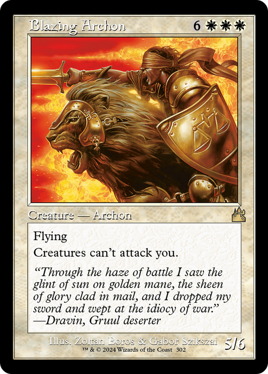 Blazing Archon (RVR-302) - Ravnica Remastered Foil - Premium MTG Single from Wizards of the Coast - Just $0.25! Shop now at Game Crave Tournament Store