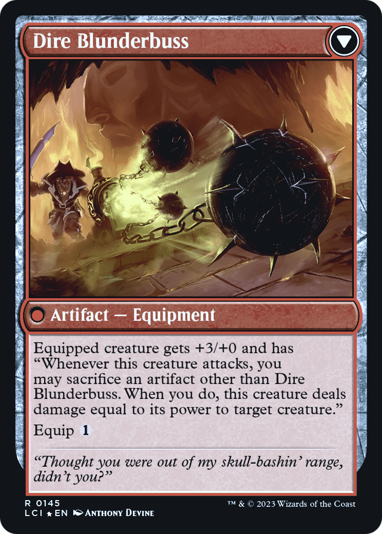 Dire Flail // Dire Blunderbuss (PLCI-145S) - The Lost Caverns of Ixalan Promos Foil - Premium MTG Single from Wizards of the Coast - Just $8! Shop now at Game Crave Tournament Store