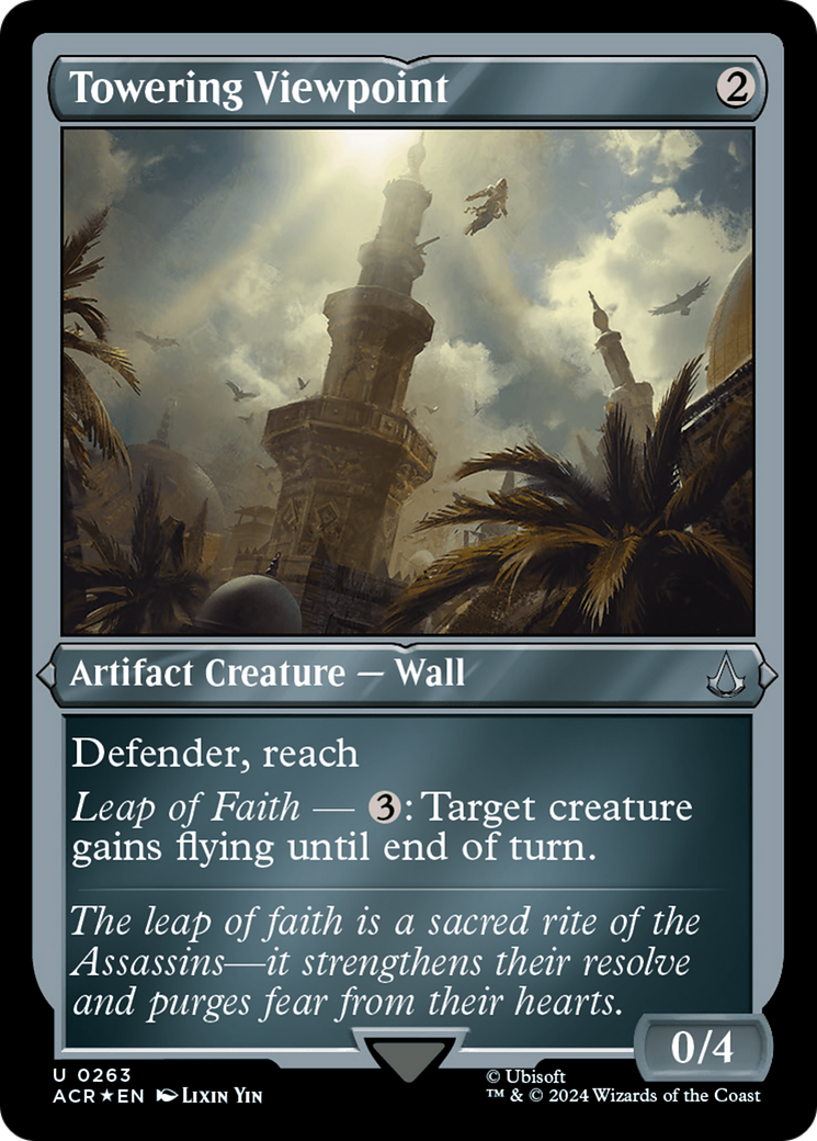 Towering Viewpoint (ACR-263) - Assassin's Creed Etched Foil - Premium MTG Single from Wizards of the Coast - Just $0.60! Shop now at Game Crave Tournament Store