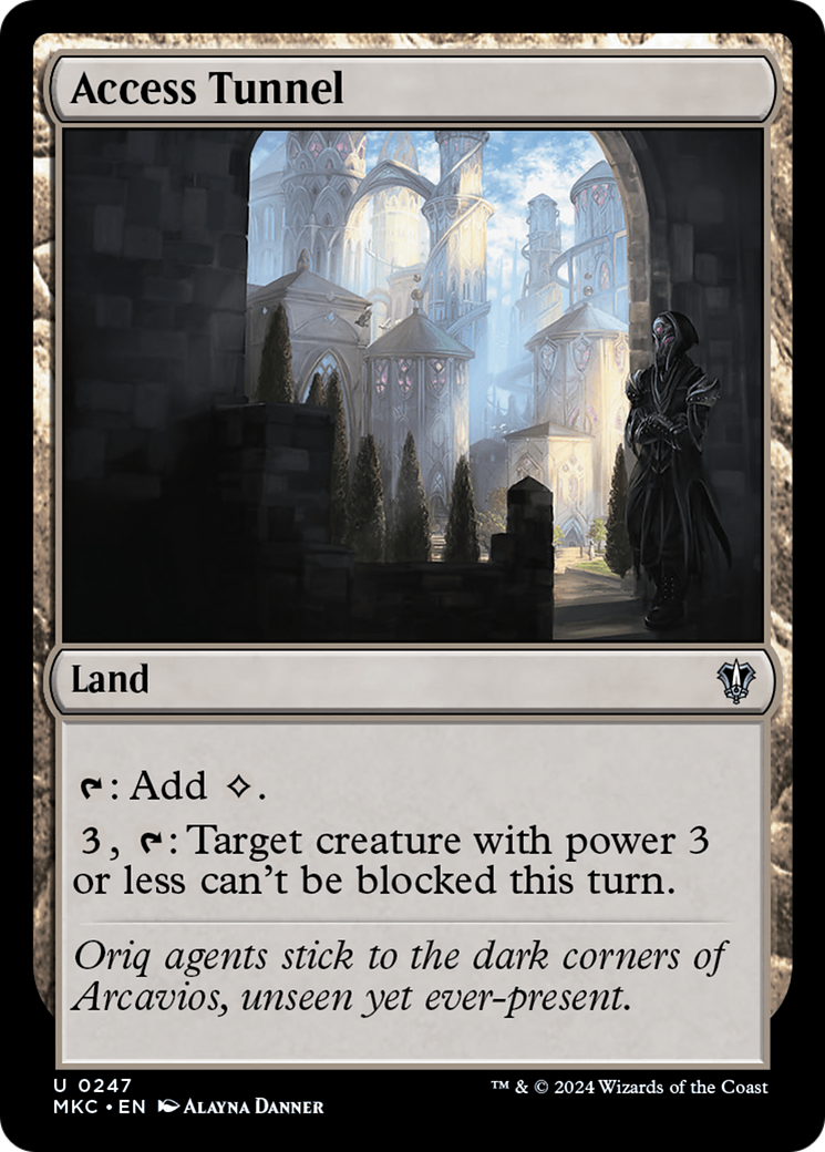 Access Tunnel (MKC-247) - Murders at Karlov Manor Commander - Premium MTG Single from Wizards of the Coast - Just $0.25! Shop now at Game Crave Tournament Store