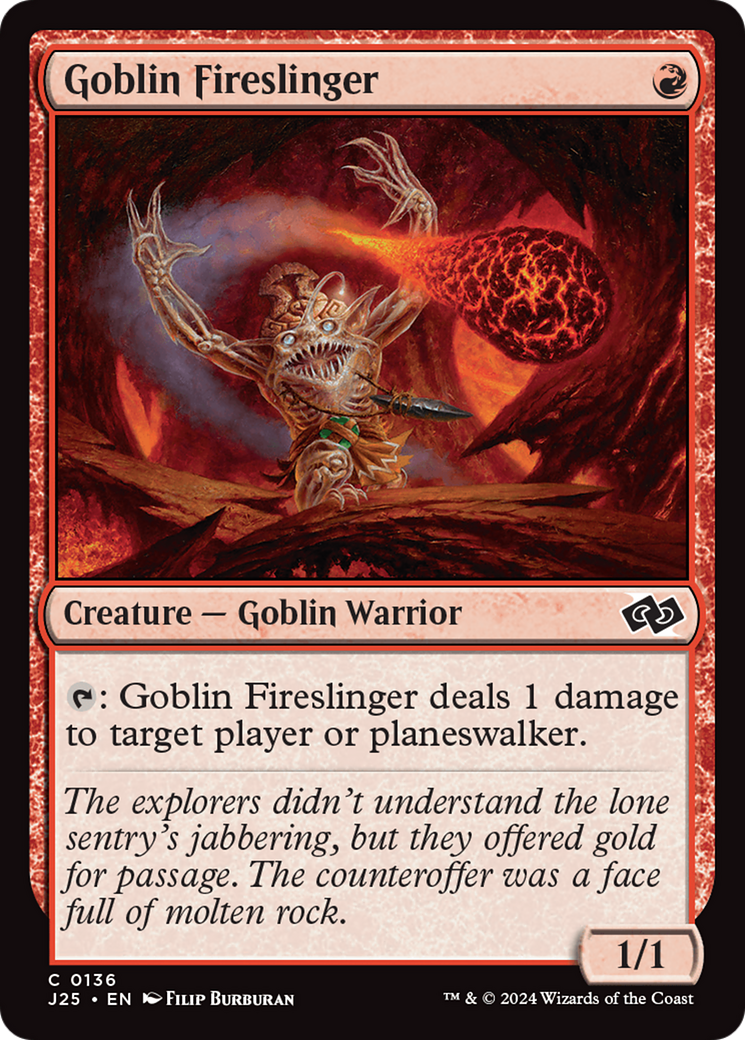 Goblin Fireslinger (J25-136) - Foundations Jumpstart - Premium MTG Single from Wizards of the Coast - Just $0.25! Shop now at Game Crave Tournament Store
