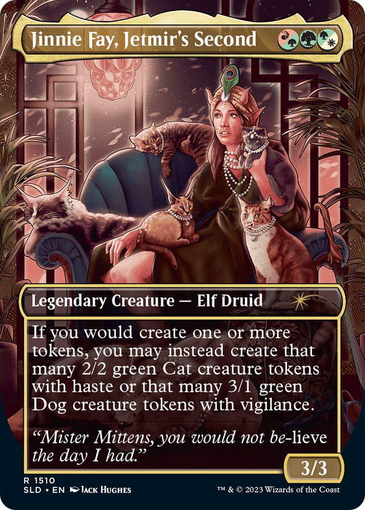Jinnie Fay, Jetmir's Second // Jinnie Fay, Jetmir's Second (SLD-1510) - Secret Lair Drop (Borderless) Foil - Premium MTG Single from Wizards of the Coast - Just $8.54! Shop now at Game Crave Tournament Store