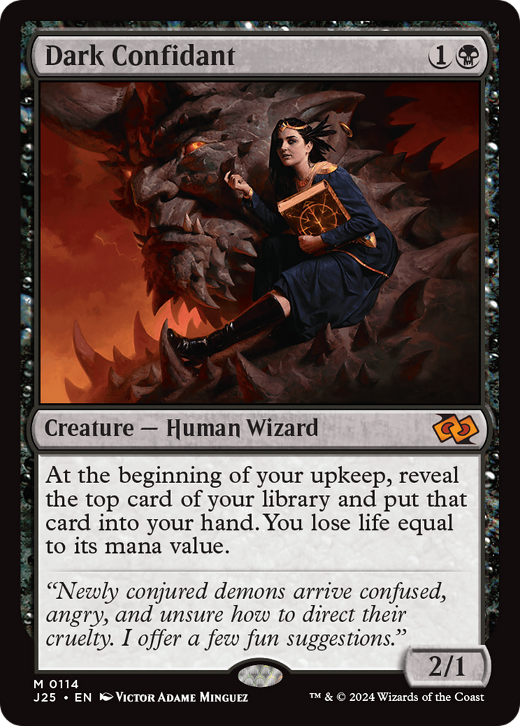 Dark Confidant (J25-114) - Foundations Jumpstart - Premium MTG Single from Wizards of the Coast - Just $6.41! Shop now at Game Crave Tournament Store
