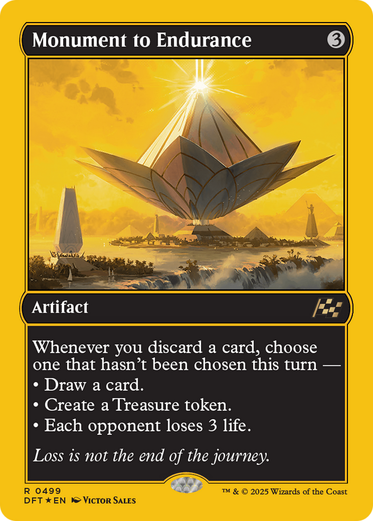 Monument to Endurance (First-Place Foil) (DFT-499) - Aetherdrift Foil - Premium MTG Single from Wizards of the Coast - Just $4.31! Shop now at Game Crave Tournament Store