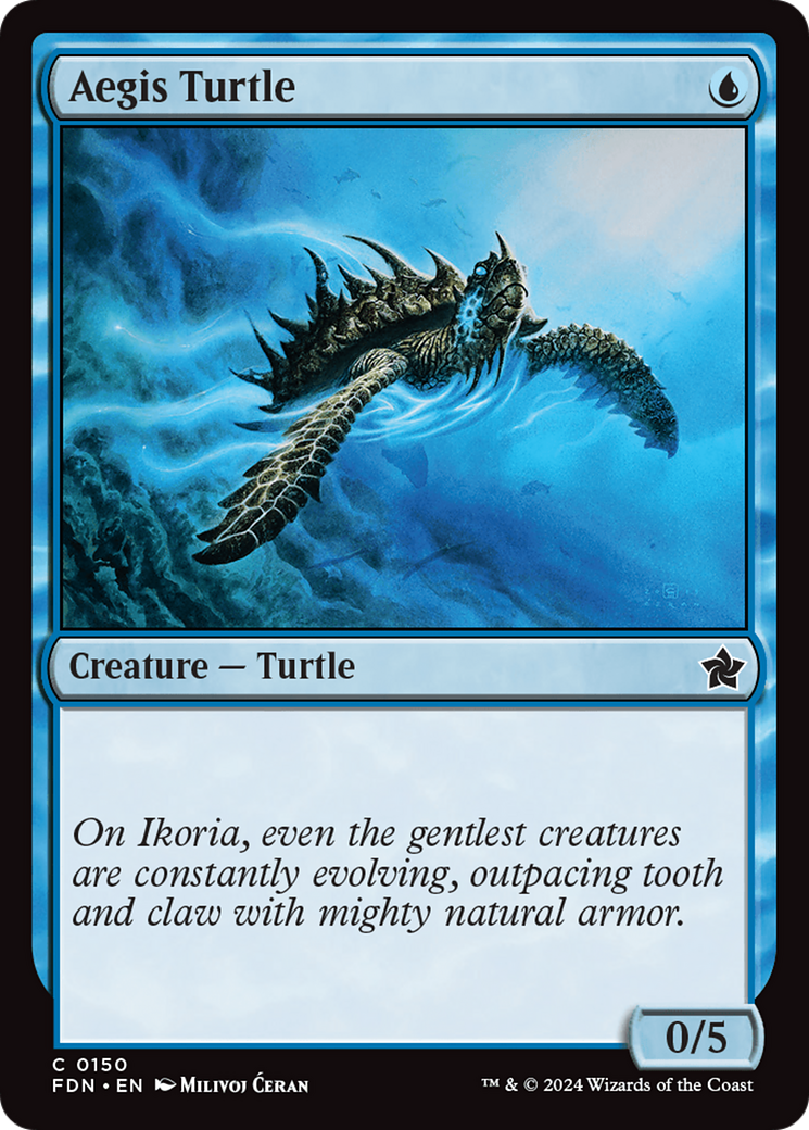 Aegis Turtle (FDN-150) - Foundations - Premium MTG Single from Wizards of the Coast - Just $0.25! Shop now at Game Crave Tournament Store