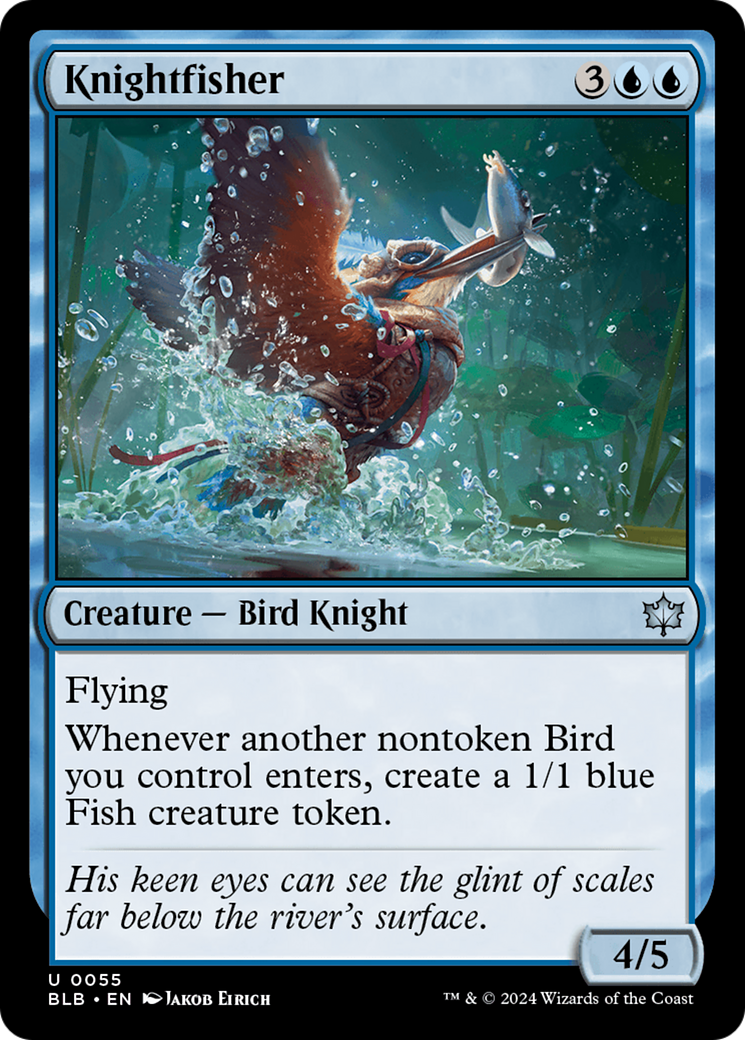 Knightfisher (BLB-055) - Bloomburrow Foil - Premium MTG Single from Wizards of the Coast - Just $0.25! Shop now at Game Crave Tournament Store
