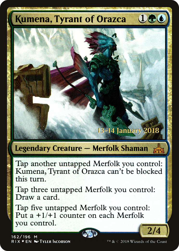 Kumena, Tyrant of Orazca (PRIX-162S) - Rivals of Ixalan Promos Foil