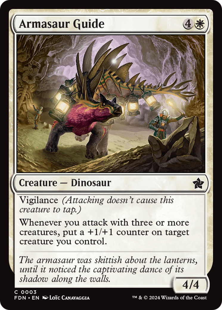 Armasaur Guide (FDN-003) - Foundations Foil - Premium MTG Single from Wizards of the Coast - Just $0.25! Shop now at Game Crave Tournament Store