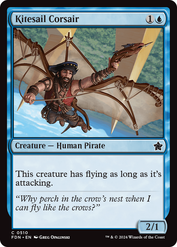 Kitesail Corsair (FDN-510) - Foundations - Premium MTG Single from Wizards of the Coast - Just $0.35! Shop now at Game Crave Tournament Store