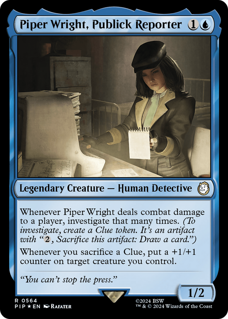 Piper Wright, Publick Reporter (PIP-564) - Fallout Foil - Premium MTG Single from Wizards of the Coast - Just $3.06! Shop now at Game Crave Tournament Store