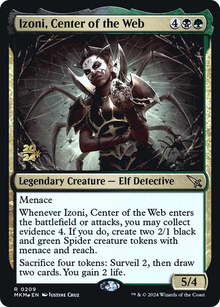 Izoni, Center of the Web (PMKM-209S) - Murders at Karlov Manor Promos Foil - Premium MTG Single from Wizards of the Coast - Just $0.50! Shop now at Game Crave Tournament Store