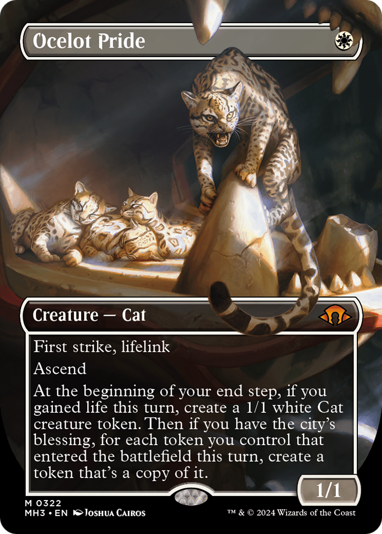 Ocelot Pride (MH3-322) - Modern Horizons 3 (Borderless) Foil - Premium MTG Single from Wizards of the Coast - Just $101.82! Shop now at Game Crave Tournament Store