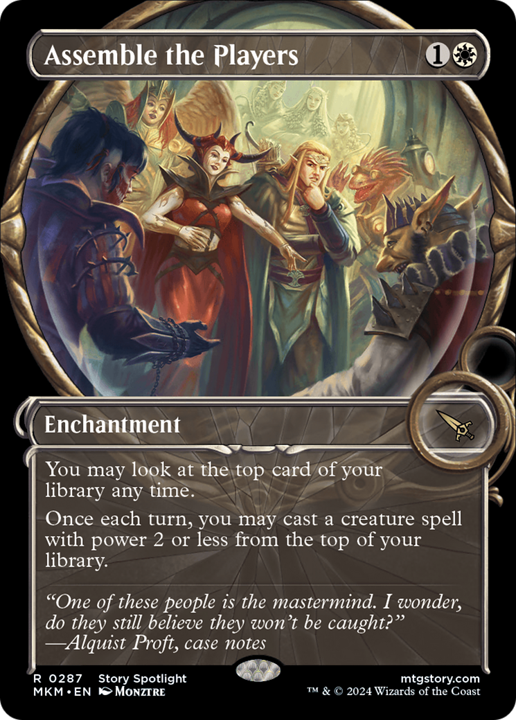 Assemble the Players (MKM-287) - Murders at Karlov Manor: (Showcase) Foil - Premium MTG Single from Wizards of the Coast - Just $0.41! Shop now at Game Crave Tournament Store