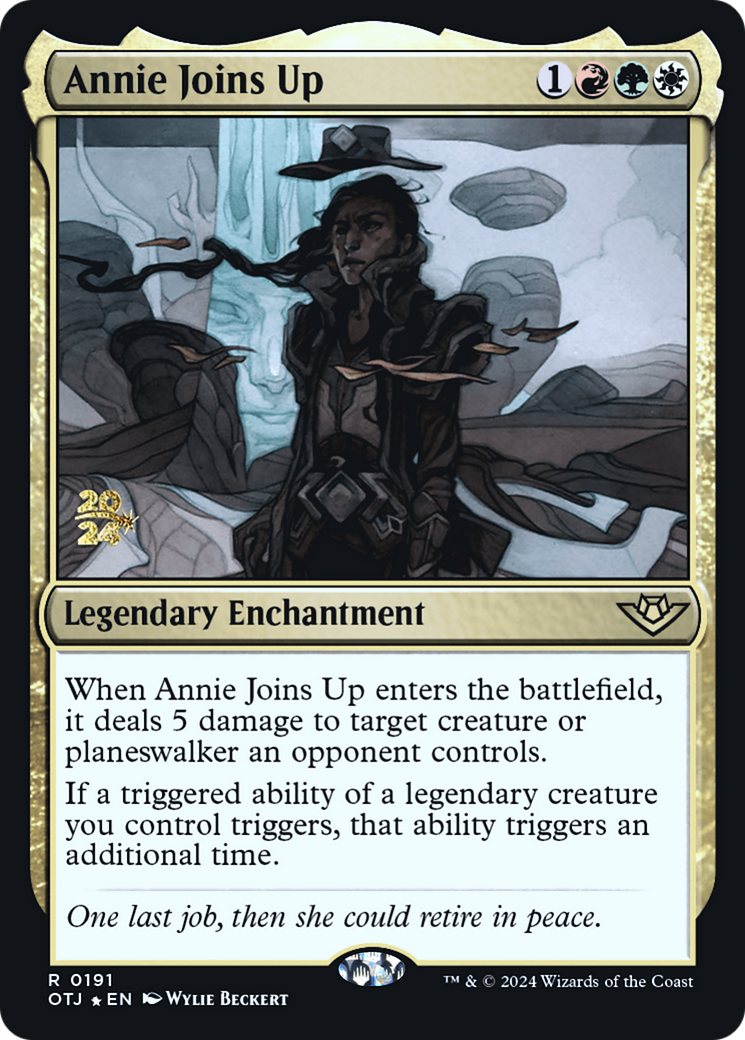 Annie Joins Up (POTJ-191S) - Outlaws of Thunder Junction Promos Foil - Premium MTG Single from Wizards of the Coast - Just $3.06! Shop now at Game Crave Tournament Store