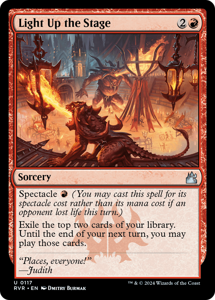 Light Up the Stage (RVR-117) - Ravnica Remastered Foil - Premium MTG Single from Wizards of the Coast - Just $0.25! Shop now at Game Crave Tournament Store