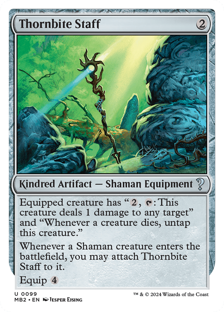 Thornbite Staff (MB2-099) - Mystery Booster 2 - Premium MTG Single from Wizards of the Coast - Just $11.14! Shop now at Game Crave Tournament Store