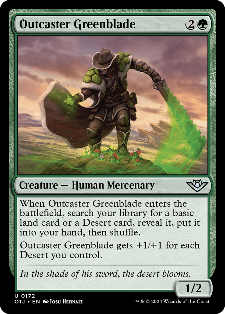 Outcaster Greenblade (OTJ-172) - Outlaws of Thunder Junction - Premium MTG Single from Wizards of the Coast - Just $0.25! Shop now at Game Crave Tournament Store