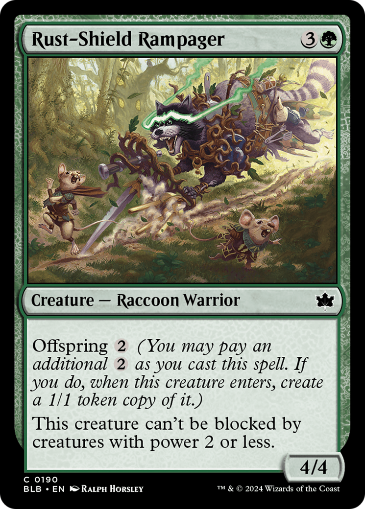 Rust-Shield Rampager (BLB-190) - Bloomburrow - Premium MTG Single from Wizards of the Coast - Just $0.25! Shop now at Game Crave Tournament Store