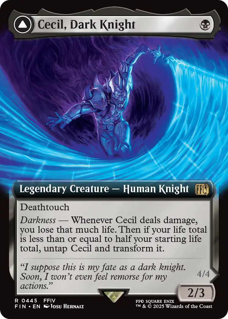 Cecil, Dark Knight // Cecil, Redeemed Paladin (FIN-445) - FINAL FANTASY: (Extended Art) Foil - Premium MTG Single from Wizards of the Coast - Just $11.08! Shop now at Game Crave Tournament Store