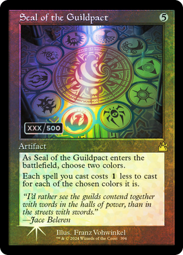Seal of the Guildpact (RVR-394Z) - Ravnica Remastered Foil - Premium MTG Single from Wizards of the Coast - Just $73.34! Shop now at Game Crave Tournament Store