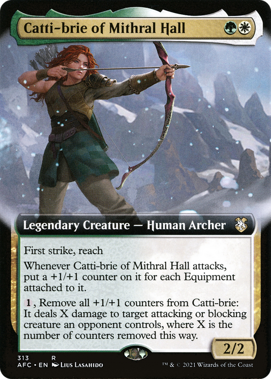 Catti-brie of Mithral Hall (AFC-313) - Forgotten Realms Commander: (Extended Art)