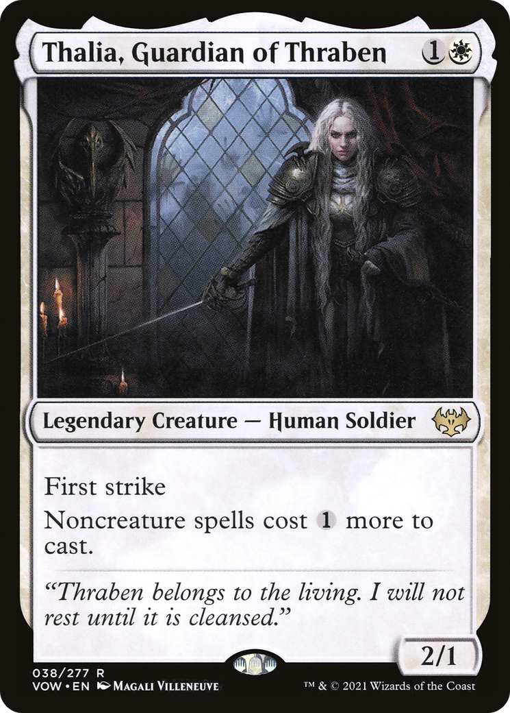 Thalia, Guardian of Thraben (VOW-038) - Innistrad: Crimson Vow Foil - Premium MTG Single from Wizards of the Coast - Just $0.14! Shop now at Game Crave Tournament Store