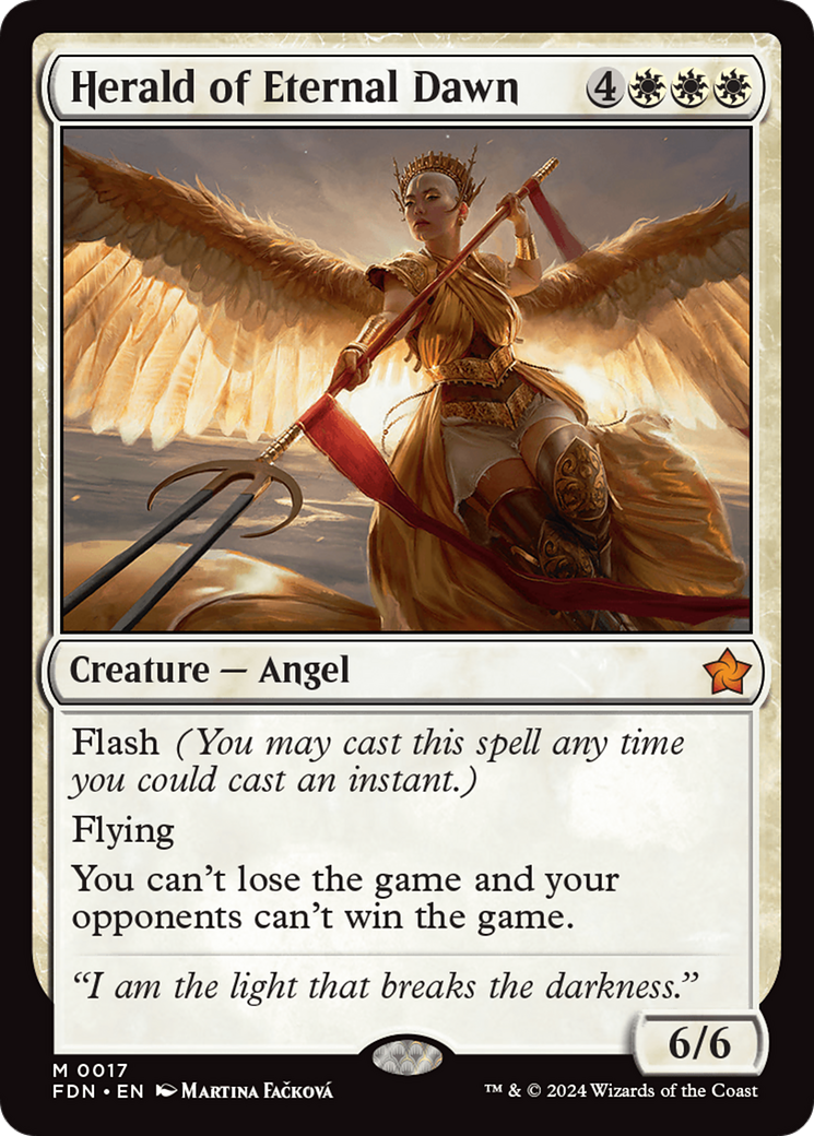 Herald of Eternal Dawn (FDN-017) - Foundations Foil - Premium MTG Single from Wizards of the Coast - Just $1.70! Shop now at Game Crave Tournament Store