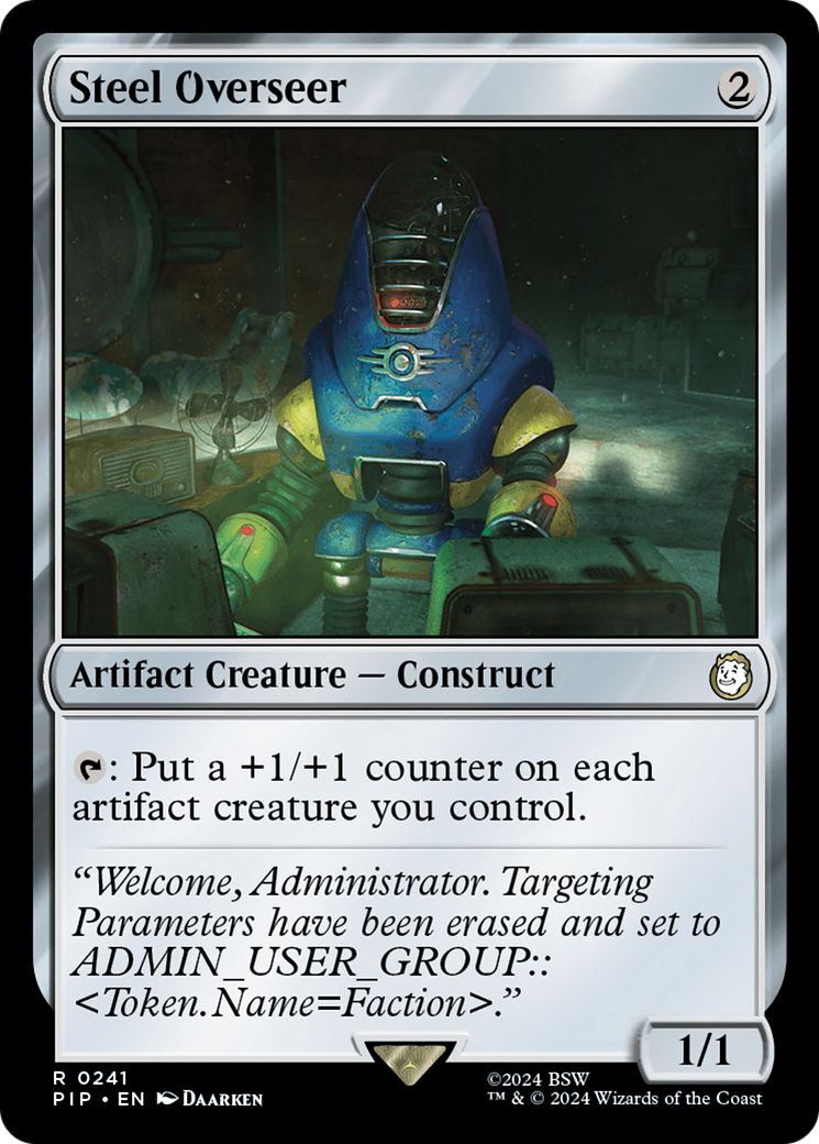 Steel Overseer (PIP-241) - Fallout Foil - Premium MTG Single from Wizards of the Coast - Just $3.94! Shop now at Game Crave Tournament Store