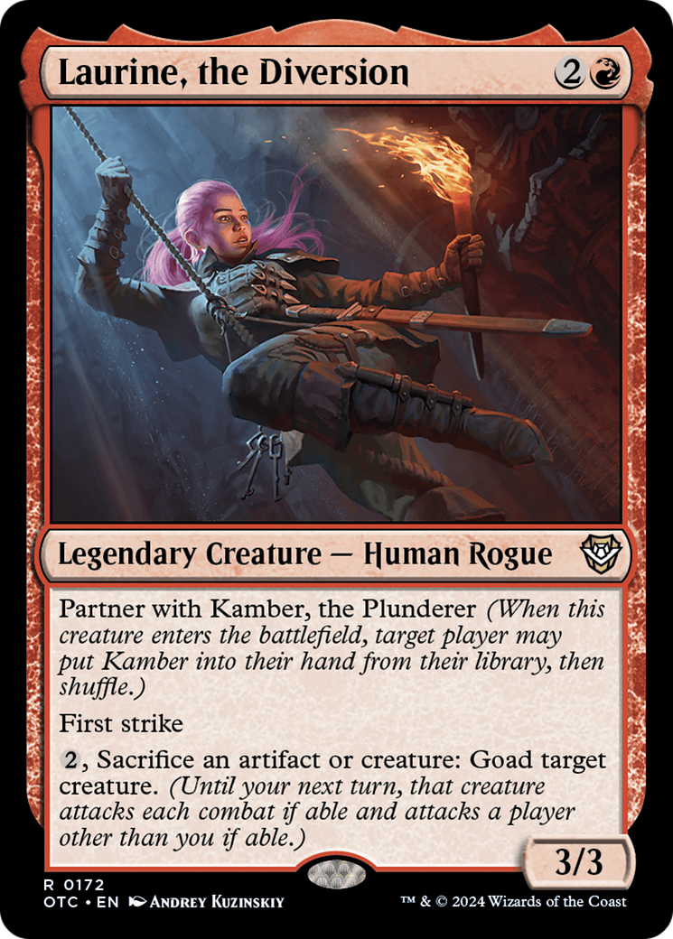 Laurine, the Diversion (OTC-172) - Outlaws of Thunder Junction Commander - Premium MTG Single from Wizards of the Coast - Just $0.25! Shop now at Game Crave Tournament Store