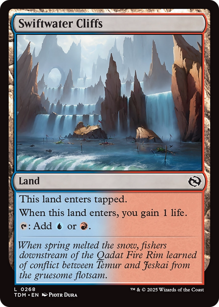 Swiftwater Cliffs (TDM-268) - Tarkir: Dragonstorm - Premium MTG Single from Wizards of the Coast - Just $0.09! Shop now at Game Crave Tournament Store