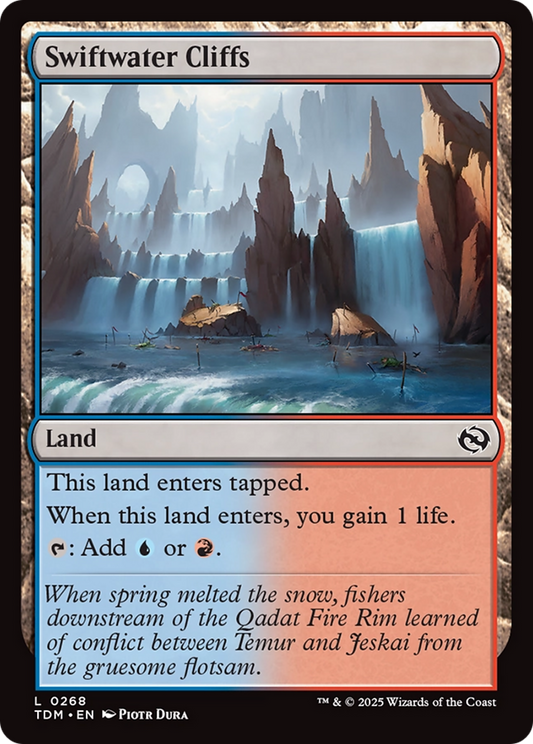 Swiftwater Cliffs (TDM-268) - Tarkir: Dragonstorm - Premium MTG Single from Wizards of the Coast - Just $0.09! Shop now at Game Crave Tournament Store